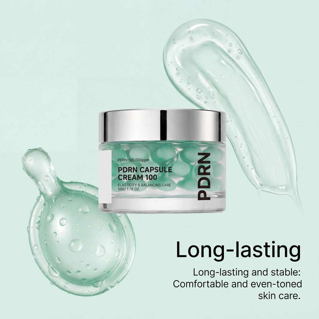 Facial Capsule Cream Daily Gentle Moisturizing Hydrating Refreshing Non-Greasy Nourishing Face Care Cream 50g