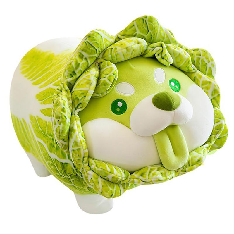 1 Pcs Creative Cabbage Dog Plush Toy Cute Plush Animal Toy