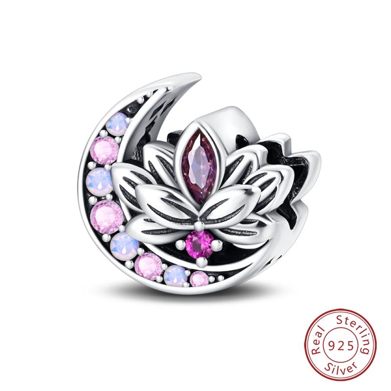 Copper Classic Purple Retro Heart Shape Lotus Angel Pattern Charms Beads Fit Qikaola Original Bracelets Diy Jewelry