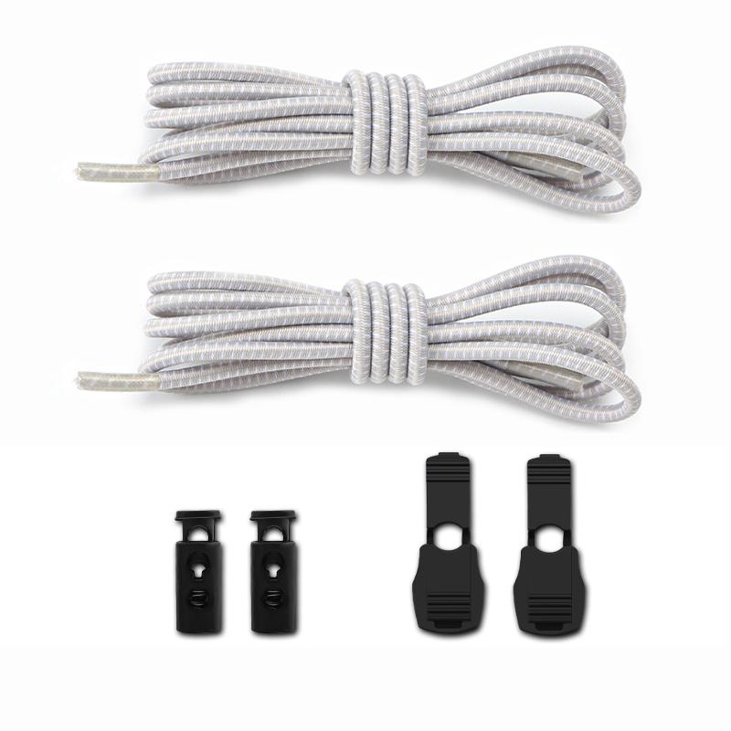 New 1Pair/3Pair Round Elastic Shoelace Unisex Quick-Release Shoelaces No-Tie Laces for Sneakers and Boots Shoe Laces