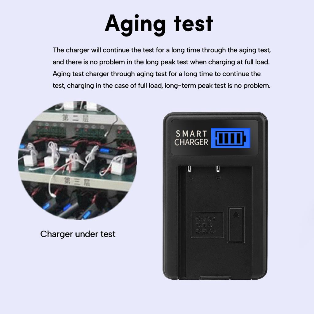 EN-EL9 EN-EL9A LCD USB Camera Battery Single Charger Charging Dock for D40 D3000 D5000 D40x D60 Camera Battery