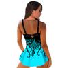 Women's Swimwear Tankini 2 Piece Swimsuit Blue Octopus Tail Vacation Bathing Suits