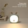 Cute LED Pet Night Lights for Kids Deer Rabbit Nursery Table Lamp 3 Brightness Dimmable USB Rechargeable Bedside Light Baby Gift