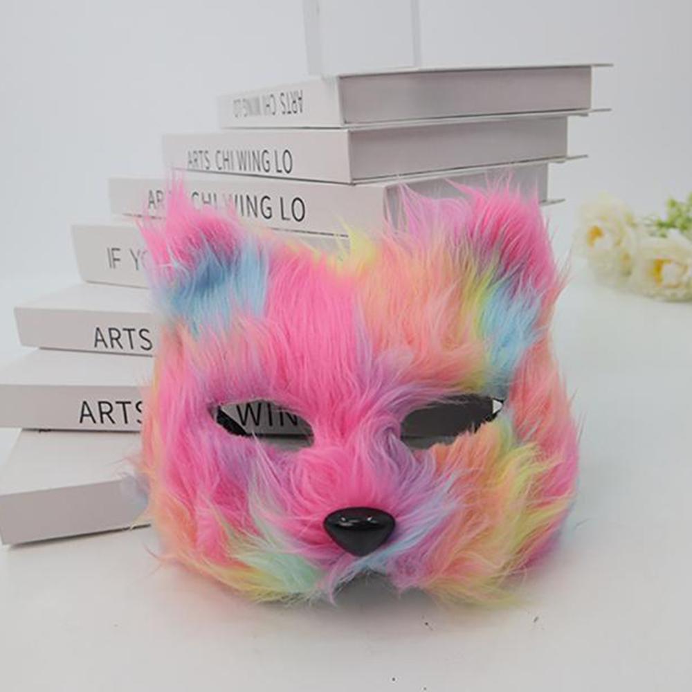 Halloween Animal Cosplay Fox Shape Half Face Eye Mask Sexy Cat Animal Mask Christmas Carnival Party Roleplay Costume Props