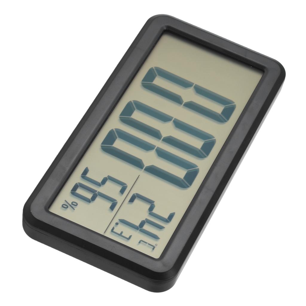Digital Alarm Clock Portable Black Temperature Humidity Wall Mounted LCD Digital Electronic Clock for Dormitory Desktop