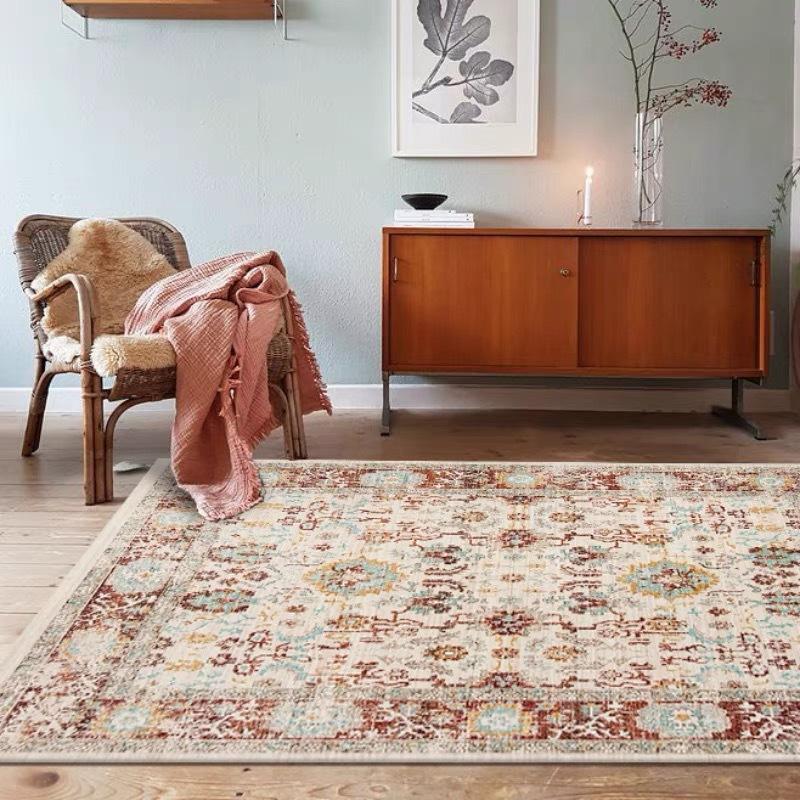 Winter Home Retro Türkisches Wohnzimmer Teppich Schlafzimmer Persisch Amerikanisches Land Rutschfeste Bodenmatte Couchtisch Nachttisch