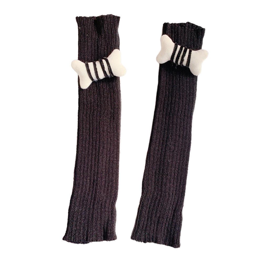 

Конфетный цвет однотонные полосатые костяные вязаные гетры гетры нарукавники Y2K горячая девочка универсальный субкультурный сочетающийся