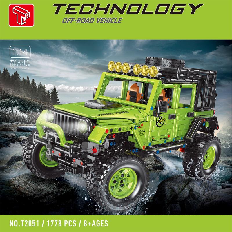 IN STOCK T2051 1:14 MOC Technical RC Off-road Vehicles Building Blocks Bricks Model Assembling Toys for Boys Christmas Gift Set