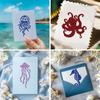 Ocean Animals Theme Carbon Steel Cutting Dies Stencils for DIY Scrapbooking Photo Album Decorative Embossing Paper Card Mixed Shapes