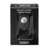 ZIPPO Lighter Thumb Black LPTBK Case, Leather, Notch,