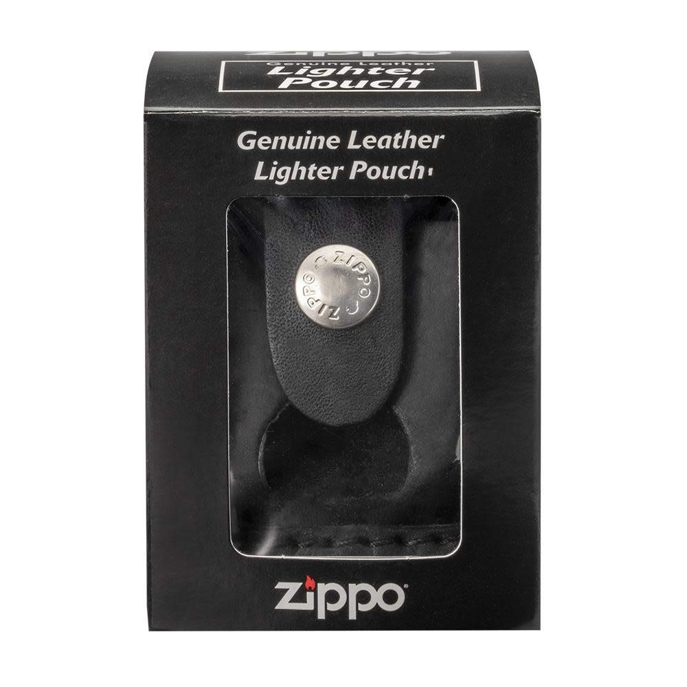 ZIPPO Lighter Thumb Black LPTBK Case, Leather, Notch,