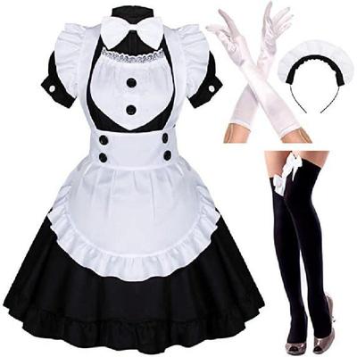 K-On Cosplay Black Red Blue Purple Lolita Role Play Costume Maid Costume Cos Clothing