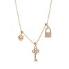Pendant Simple Key Butterfly Love Starfish Zircon Pendant Cute Fashion Necklace Female