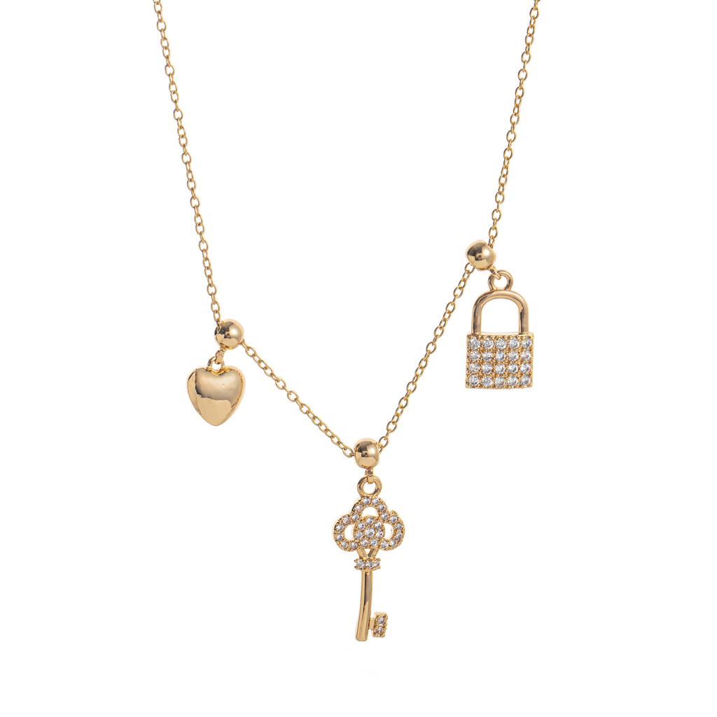 Pendant Simple Key Butterfly Love Starfish Zircon Pendant Cute Fashion Necklace Female