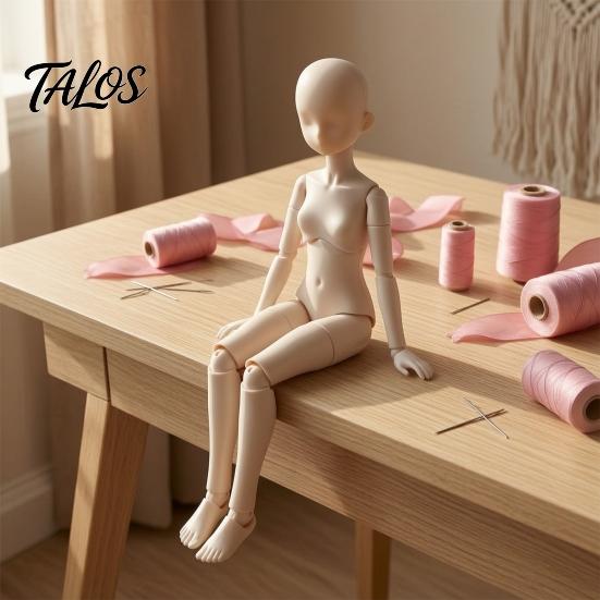 Flexibele Actiefiguur 1/6 Schaal Poppenlichaam met 3 Nekadapters, 9,8-Inch Blanco PVC Gewricht, Gearticuleerd Miniatuur Vrouwelijk voor Custom Realistisch