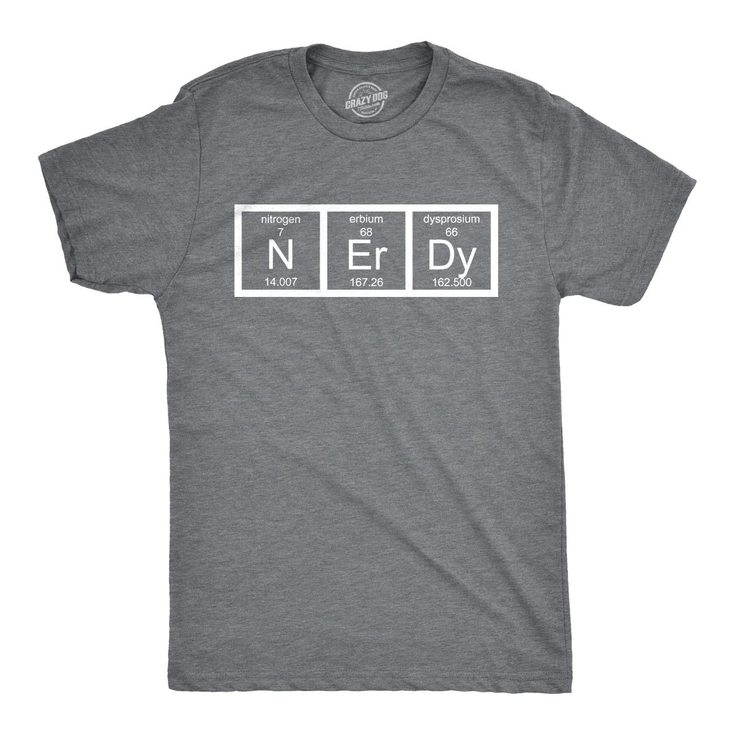 Nerdy Periodic Table T Shirt Funny Science Shirts Mens S
