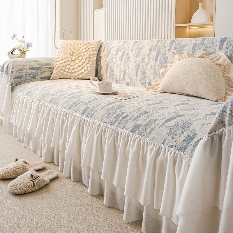 Universal in all seasons, high-end sense, one-piece sofa cover, full cover, anti-cat scratch and simple 2025 new sofa towel skirt