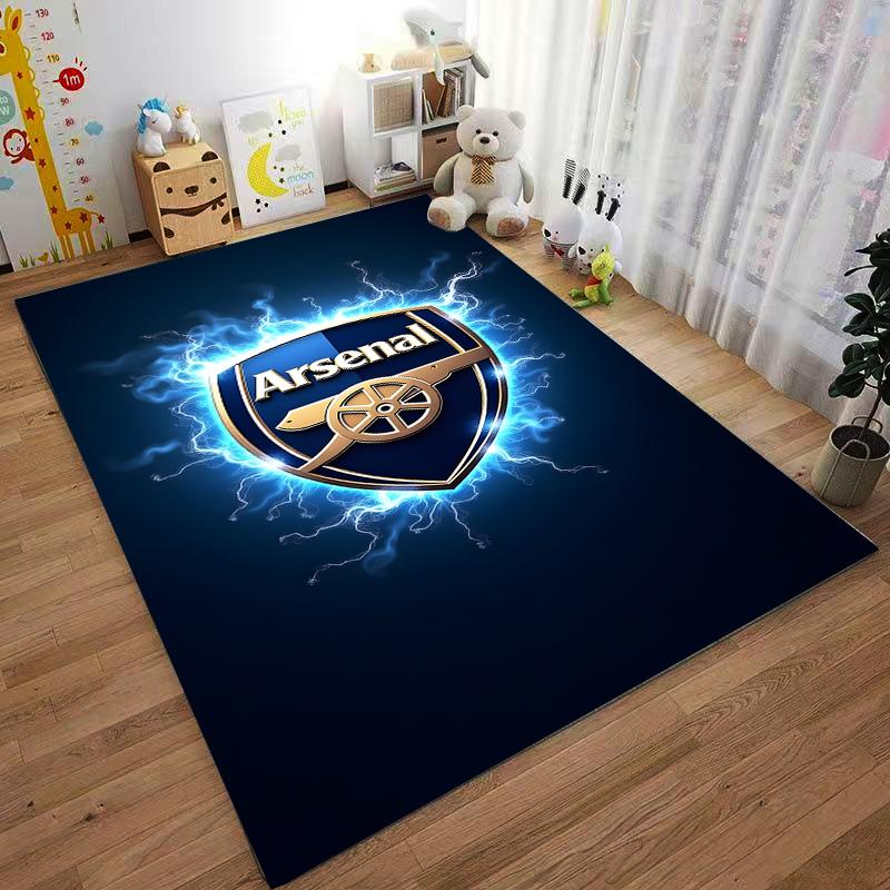 "Arsenal Logo Glowing Lightning Design Carpet for Home Decor" Suitable for use as an anti-slip for living room bedroom sofas