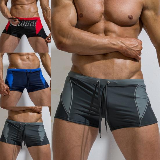 

Мужские пляжные шорты, быстросохнущие тонкие нейлоновые швы, цветные плавки XL серый