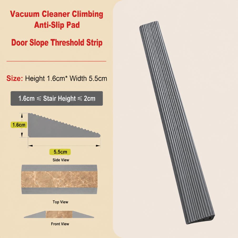 1M Self-adhesive Threshold Ramp Bendable Door Sill Pad Robot Vacuum Pass