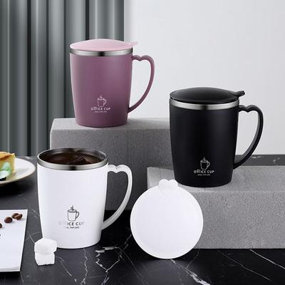Stainless Steel Insulated Cup With Handle and Lid Traveling Cup Portable Coffee Mug