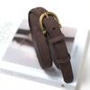 Trendy Pin Buckle Suede Leather Belt Luxury Design Versatile Women Waist Belt Wide Waistband Coat Skirt Decoration