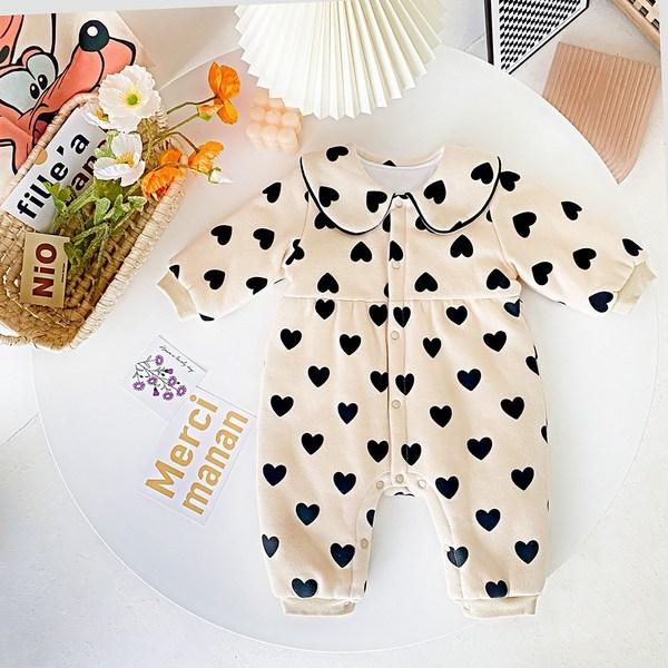

Star Door Girl Heart Pattern round Kara Full Snap Sposter Size 18m, Korea best childrens clothes
