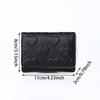 Women Cute Heart Embossed Slim Leather Wallet Small Trifold Wallet Cash Pocket Card Holder with ID Window