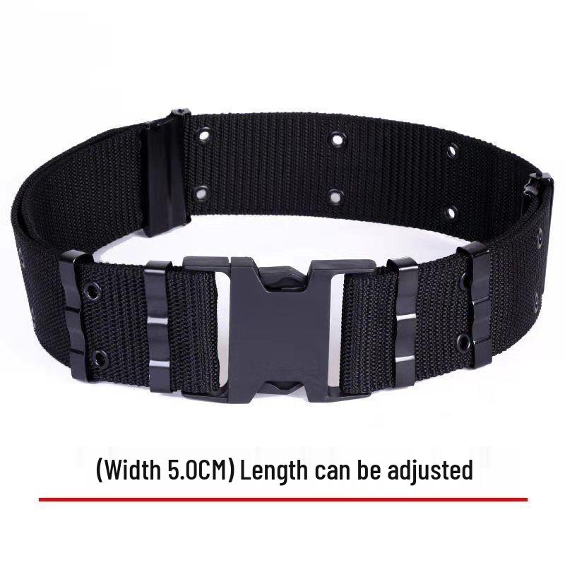 Men's Black Tactical Nylon Belt - Adjustable Military Outdoor Wear