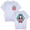 Japan cartoon comics Demon Slayer anime print short-sleeved T-shirt for men and women casual sportswear 0045