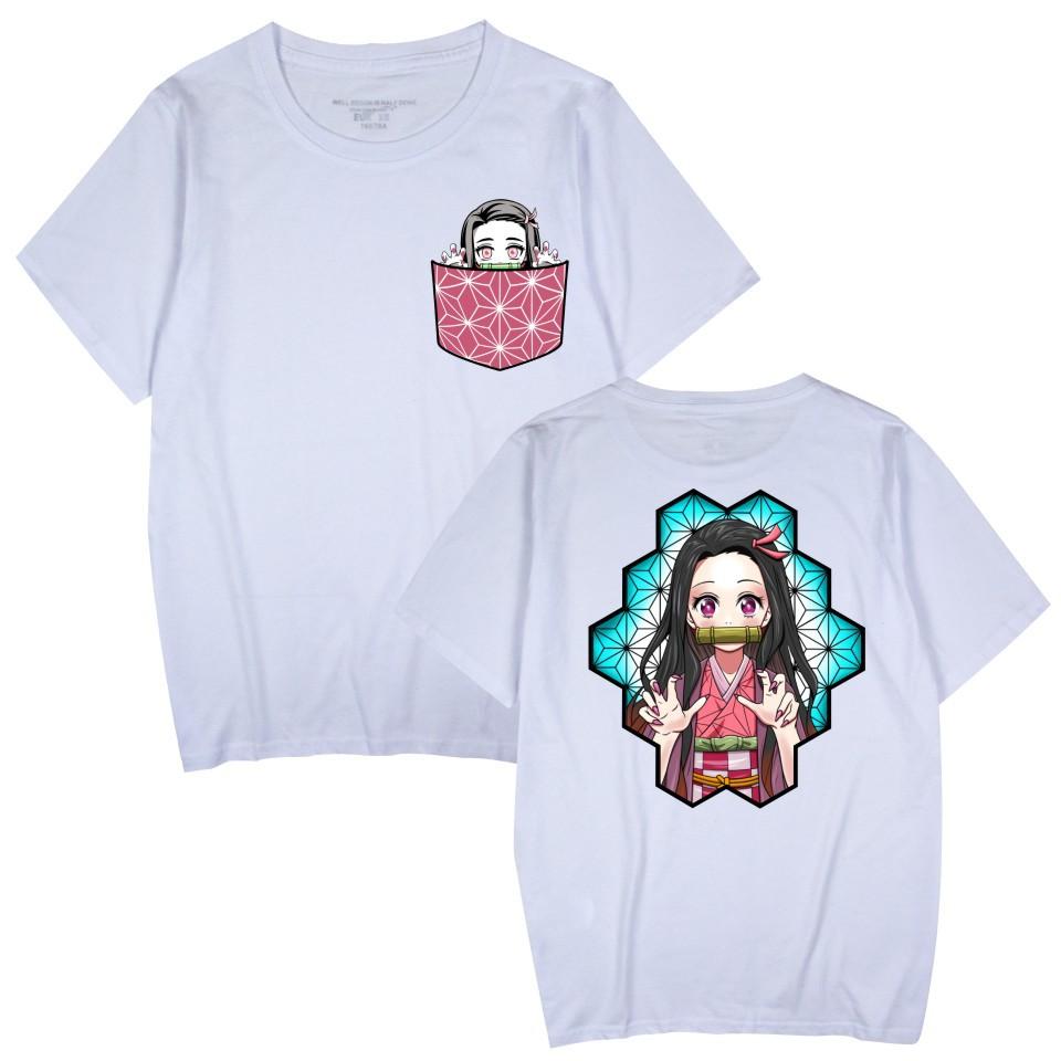 Japan cartoon comics Demon Slayer anime print short-sleeved T-shirt for men and women casual sportswear 0045