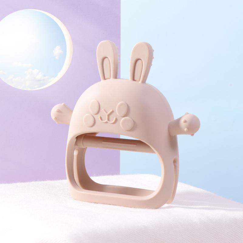 Food Grade Silicone Baby Teether With Cute Rabbit Shape Soothes Teething Discomfort For Infants Toddlers