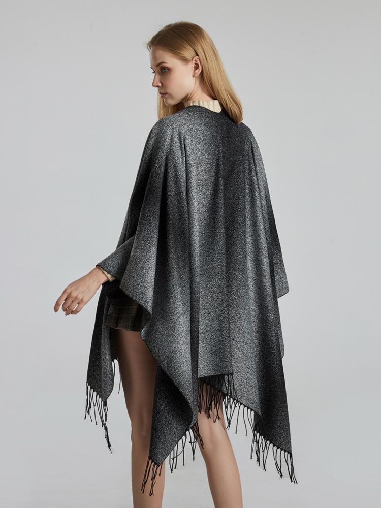 Imitation Cashmere Women Scarf Winter Classic Solid Tassel Poncho Warm Femme Wrap Blanket Capa Para Mujer Pashmina Shawls Pareo