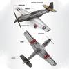 WG4006 WWII Vojenský 1/26 P51 Mustang Stíhačka Stavebnice Severoamerické Vzdušné Sily Prúdové Lietadlo Hračky Pre Deti Dospelý Darček