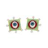 New Medieval Western Devil'S Eye Hot Sale Enamel Blue Eye Temperament Earrings Niche Earrings Women