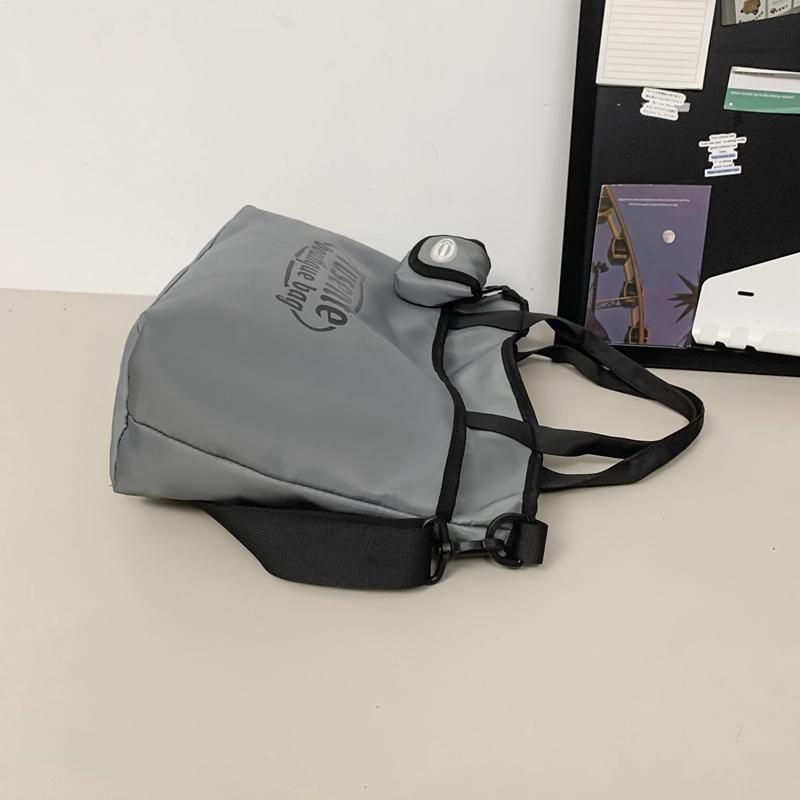 Women's Messenger Bag Letter Print Student's Large Capacity Shoulder Bag Men's Handbag