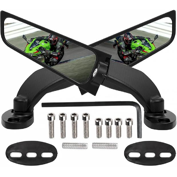 

XINGWU Motorcycle Mirrors Rearview Stealth Mirrors for 2025 Ninja 500 400 650 300 ZX6R ZX10R ZX4RR ZX14R CBR1000 CBR300R CBR500R CBR600RR GSXR1000 Standard