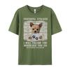 Personal Stalker Chihuahua Dog Arrested Jail Photo Graphic T Shirts Men Cotton Clothes