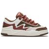 Anta AOJIE Synthetic Leather Slip Resistant Abrasion Resistant Low Top Skateboard Shoes Women's White Red Brown Sneakers 122448081-5