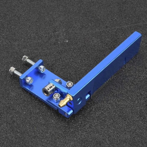 RC Rudder, Aluminum RC Boat Accessory, Methanol Boat, RC Racing Boat, Electric Boat Model, Marine Boat Steering and Motor Water Cooling Design (Blue,