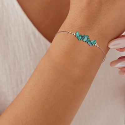 Edelsteinarmband Damen Herren Verstellbares Geflochtenes Kristallarmband Boho Schnur Seilarmband Strandfußkettchen Geschenk für Freunde Geliebte