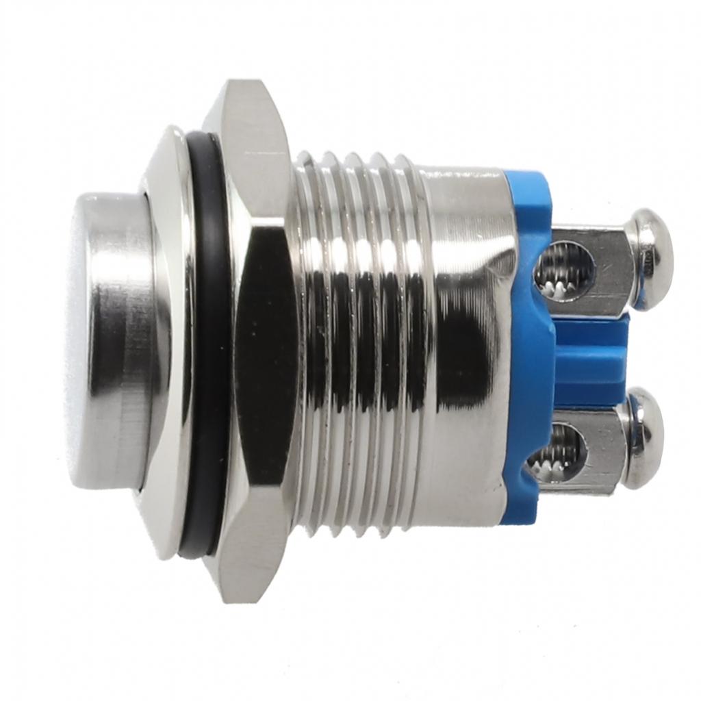 12 В 16 мм металевий водонепроникний кнопковий миттєвий НІ перемикач Пуск латунь