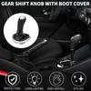 TUCKBOLD Gear Shift Knob Cover for Renault Clio Black Silver 1pc 2005-2014 5-Speed Manual, Tone,