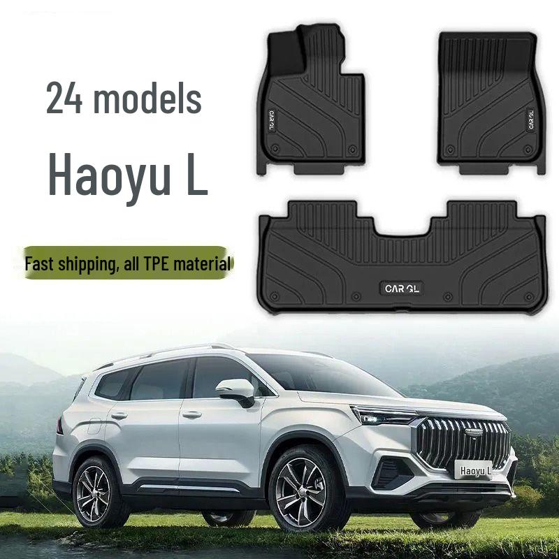 Haoyue L TPE Floor Mats for 23-24 Geely Seven-Seater Models