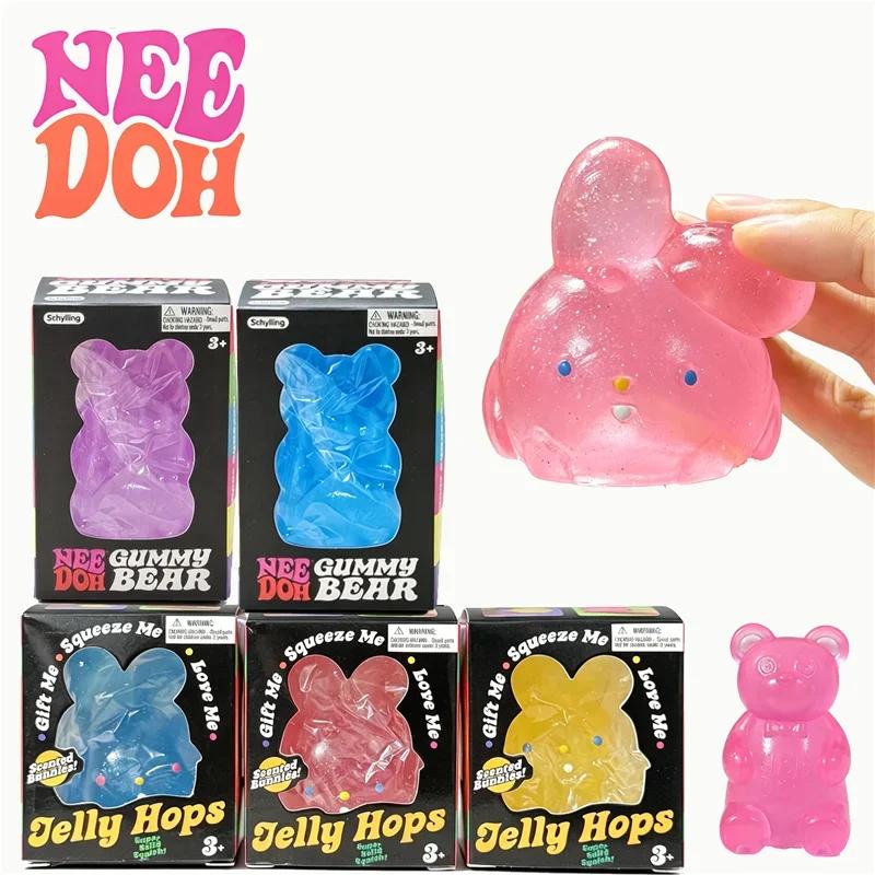 Schylling Needoh Jelly Hops Gummy Bear Squeeze Stress Relief Fidget Relax Toy Sensory Nee Doh For Adults Adhd Non-Toxic