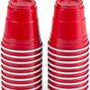 50 Stück/Set Roter Einweg-Plastikbecher Partybecher Bar Restaurant Bedarf Haushaltsartikel für Heimbedarf