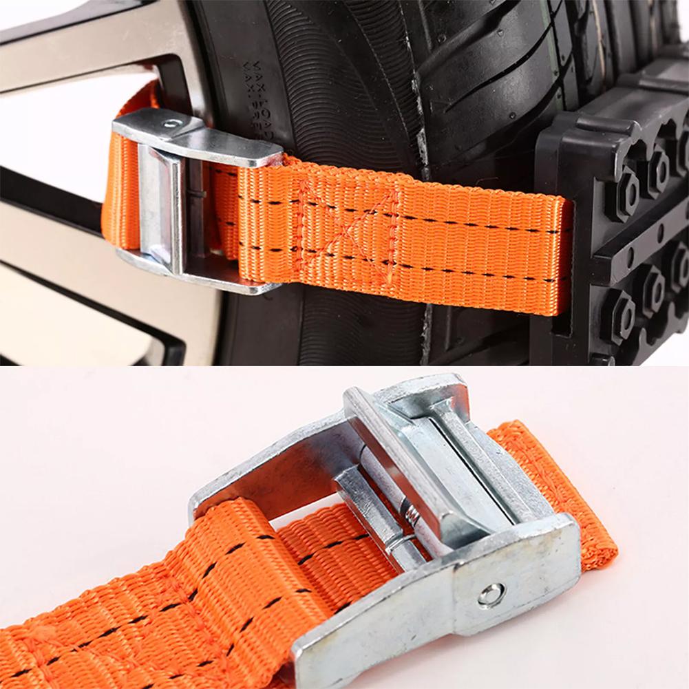 1pc Universal Car Motor Tire Anti-Skid Chain For Snow Mud Ice Tire Chain Straps Traction Blocks Emergency Snow Mud Sand Durable