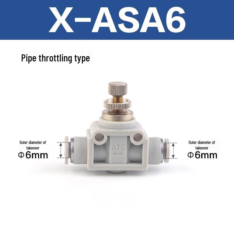 AirTAC Pneumatic One-Way Throttle Valve ASA/PSA 4-12mm - Speed Control & Flow Regulation