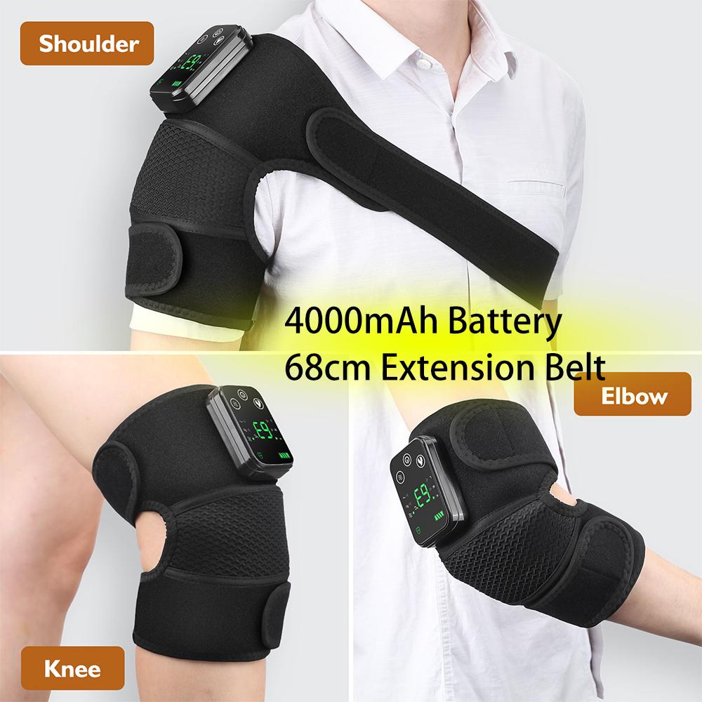 Electric Heating Shoulder Massager Thermal Physiotherapy Vibrator Massage Shoulder Support Brace Arthritis Pain Relief Belt