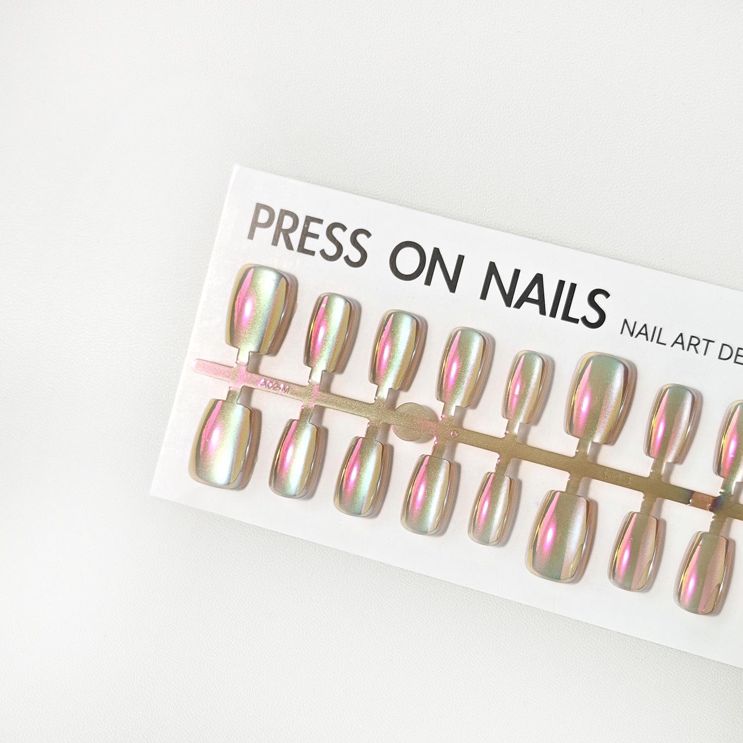 

Jiaolong Electroplated Gel Polish Wearable Super Flash Fake Nails - Finished Pre-made Nail Pieces